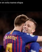 乐鱼网官网入口-阿图尔祝福拉基蒂奇：能与你在巴萨当队友，让我领悟到了你的精神